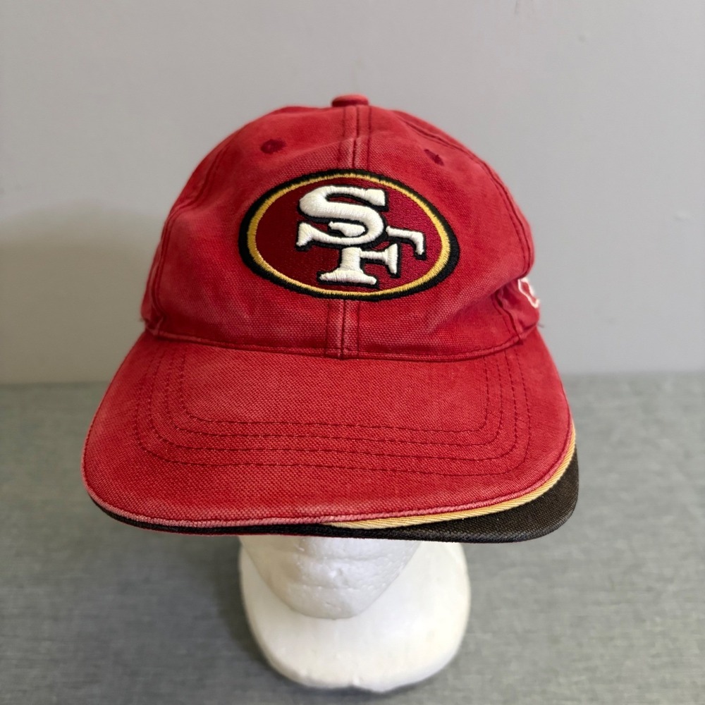 Reebok Hat Mens OSFA Red San Francisco 49ers NFL Pro Line Vintage 90s Dad Cap